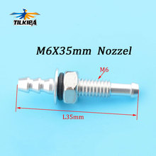M6*35mm RC Boat Aluminum Nozzle Suitable For 4*7mm/4*8mm Water cooling Tube to Extend 2024 - buy cheap