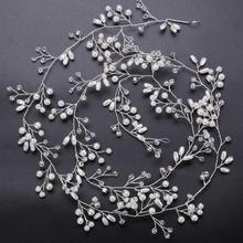 Women Western Wedding Headbands Fashion Headdress For Bride Handmade Wedding Crown Pearl Hair Accessories Jewelry Ornaments 2024 - buy cheap