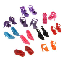 Zapatos de tacón alto para muñecas Barbies, sandalias de Estilos mixtos de alta calidad, 10 par/paquete, Envío Gratis, 100 par/lote 2024 - compra barato