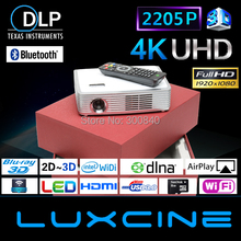 2014 ano novo presente Luxcine Z3000 2205 P Blu ray 3D DLP Mini projetor 1500 Lumens Android 4.2 1280 * 800 projetor Protable 2024 - compre barato