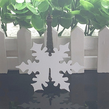 10Colors 50pcs Snowflake Laser Cut Place Card / Escort Card / Cup Card / Wine Glass Paper Card For Wedding Decoration Favors 2024 - buy cheap