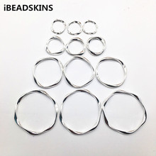New arrival! zinc alloy silver color ring shape connectors for earring/earrings accessories/Earring parts/jewelry DIY making 2024 - buy cheap