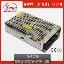 Hot Sale SMUN Q-120B 120W 5V12A/12V5A/-5V1A/-12V1A Quad output switching power supply with CE ROHS 1 year warranty 2024 - buy cheap