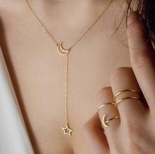 Fashion Moon Star Pendant Choker Necklace Gold Color Alloy Zinc Chain Necklace Necklace For Women Party Jewelry Archery Necklace 2024 - buy cheap