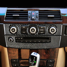 Для BMW E60 F10 F18 G30 внутренняя отделка из углеродного волокна кондиционер CD панель управления украшение автомобиля Стайлинг 5 серия Аксессуары 2024 - купить недорого