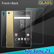 2PCS Front + Back Tempered Glass 9H Original Protective Film Explosion-proof Screen Protector for Sony Xperia Z5 E6653 E6683 2024 - buy cheap