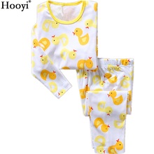 Hooyi-Conjunto de pijamas de algodón para niños, ropa de dormir con pantalones y camisón, 100%, PJ'S Baby 2024 - compra barato