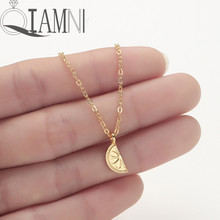 QIAMNI Unique Fruit Lemon Pendant Necklace Party Birthday Lovers Gift for Women Girls Summer Stainless Steel Jewelry Accessories 2024 - buy cheap