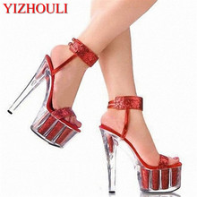 Fashion Stepping Sexy Club 15cm/High Heeled Sandal/Model Stage/Performance High Heeled Sandal 2024 - buy cheap