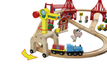 EDWONE -One Set Move Crane и One Tender-паровозик Томас, деревянный поезд, прямой трек, железнодорожные аксессуары для Brio 2024 - купить недорого