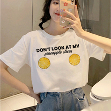 Camiseta feminina kawaii abacaxi harajuku, camiseta estilo coreano ullzang 90s, camisa de desenho gráfico da moda, camiseta grunge 2024 - compre barato