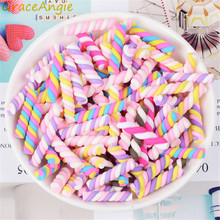 GraceAngie 20pcs/lot charms marshmallow shape Colorful polymer clay mix color cute randomly accessories phone case decoration 2024 - buy cheap