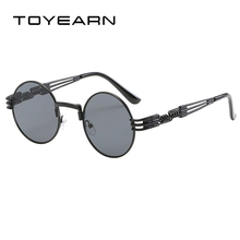 Toearn-gafas de sol clásicas para hombre y mujer, lentes de sol Steampunk de marca de diseñador, redondas, góticas, Retro 2024 - compra barato