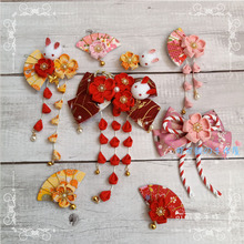 Kimono and FengRi girl cherry blossom put hair lolita fan soft sister rabbit fret bowknot clip hairpin 2024 - buy cheap