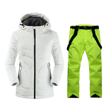 2020 высокое качество лыжная куртка и брюки зимние теплые водонепроницаемые ветрозащитные лыжные и сноубордические костюмы зимний лыжный костюм женский бренд 2024 - купить недорого