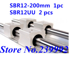 12mm linear rail  SBR12 200mm  and 2 pcs SBR12UU linear bearing blocks for cnc parts 12mm linear guide 2024 - buy cheap