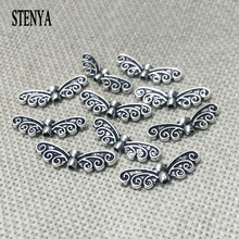 bracelet charms tibetan silver color slide charms earrings findings beads angel wings spacers necklace key chain pendants bails 2024 - buy cheap