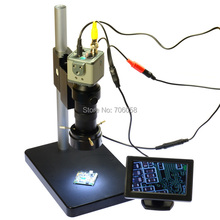 800TVL 130X Microscope Industrial Camera BNC/AV Output + 4.3" LCD Monitor + Stand Holder + C-Mount Lens + 40 LED Ring light 2024 - buy cheap