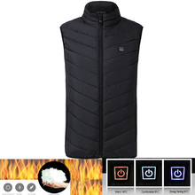 2018 New Men Women Electric Heated Vest Heating Waistcoat Thermal Warm Clothing Feather Hot Sale Winter Heated Jacket Hiking 2024 - buy cheap