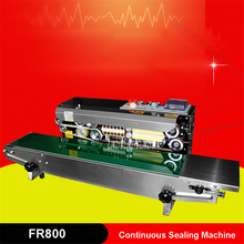 FR800 Stainless Steel Continuous Sealer Aluminum Foil Plastic Bag Sealing Machine Automatic Heat Sealing Machine 110V/220V 80W 2024 - buy cheap