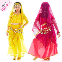 6 Pieces/ Whole Set New Fashion Belly Dancers Costume Children's Day Dancing Wear Dress Suit Bollywood Indian Child Clothes 2024 - buy cheap