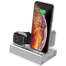 3in1 Aluminum Charge Stand Holder Station Dock Mount for Airpods 1/2 for iphone for Apple Watch Series 1/2/3/4 42mm38mm40mm44mm 2024 - buy cheap