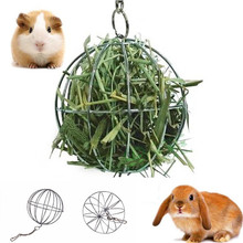 New Round Sphere Grass Collecting Ball Feeding Chinchilla Rabbit Guinea Pig grass ball  Food Feed Dispenser Pet Hanging Ball Toy 2024 - buy cheap