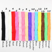 Diadema elástica de encaje para niña, accesorios de bandas para el cabello, 15 colores a elegir, HD06, 100 cm, lote de 1,5 unidades 2024 - compra barato