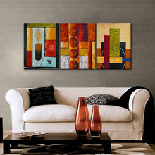 Arthyx 3Pcs Hand Painted Abstract Oil Painting On Canvas Unframed Home Decoration Modern Abstract Wall Paintings For Living Room 2024 - buy cheap