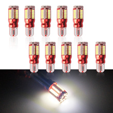 Bombillas T10 de 10 uds, luces LED superbrillantes para coche DC 12V, Blanco 6000K W5W 194 57SMD, lámparas de señal 2024 - compra barato