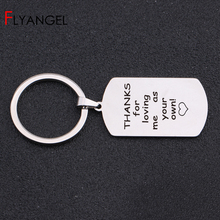 Laser Engraved Thanks For Loving Me As Your Own Key Chains Gifts To Step Dad Foster Dad keyring Keys Holder High Quality Key Tag 2024 - buy cheap