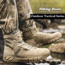 Ultra Light Outdoor Climbing Non-slip High Shoes Men's Desert Military Boot Hiking Hunt Army Fan Training Combat Tactical Boots 2024 - buy cheap