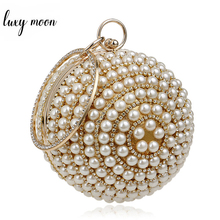 High Quality Women's Pearl Evening Bags Round Ball Shape Female Clutch Bags Purse Handbag Banquet Wedding Bags ZD1186 2024 - buy cheap