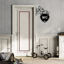 Hermosa placa de la puerta del inodoro etiqueta de la pared decoración del baño para la decoración del hogar Accesorios pegatinas de Mural impermeables Z043 2024 - compra barato