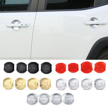 4 pçs mais novo moda carro fora porta alça tigela guarnição capa abs cromo ouro vermelho preto para jeep renegado frete grátis 2024 - compre barato