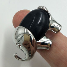 Envío Gratis hermoso anillo de cuentas de elefante de cornalina negra para hombre y mujer 7 ~ 12 "tamaño ajustable PC5616 2024 - compra barato