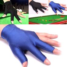 Перчатки с тремя пальцами 2018 аксессуары для снукера, отмеченные левой рукой случайный 1 шт. открытые бильярдные перчатки для бильярда спандекс полезные 2024 - купить недорого