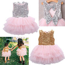 Baby Girls Princess Dress 2016 New Cute Baby Summer Robe Fille Enfant Sleeveless Bow Tutu Cake Dresses 2-7Y Child Party Dress 2024 - buy cheap