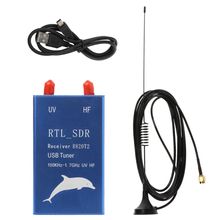 USB-тюнер OOTDTY RTL2832U + R820T2 100 кГц-1,7 ГГц УВЧ, УКВ, ВЧ, RTL.SDR, приемник AM, FM, радио, Проводная антенна 2024 - купить недорого