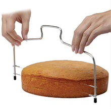 Faca de fatiamento de bolo 6.8 familiar, ferramenta de corte de bolo e manteiga ajustável de aço inoxidável e linha dupla para cozinha e cozimento 2024 - compre barato