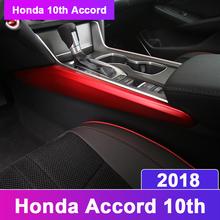 Car interior gear side trim strips modified interior control gear trim rails auto parts For Honda Accord 10th 2018 Accessories 2024 - buy cheap