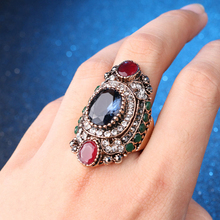 Anillo bohemio Vintage con alas de dedo de concha ovalada grande para mujer, anillos de banda de oro antiguo para mujer, artículos de joyería para boda 2024 - compra barato