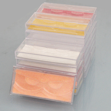 Caixa de embalagem de cílios personalizada com logotipo, caixa de plástico deslizante com bandeja e suporte, 50 unidades por pacote 2024 - compre barato