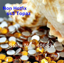 Free Shipping! 1440pcs/Lot, ss3 (1.3-1.5mm) Topaz Flat Back Non Hotfix Nail Art Rhinestones 2024 - buy cheap