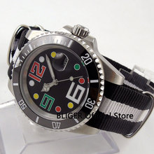 Sapphire Glass BLIGER 40MM Black Sterile Dial Ceramic Bezel Luminous Hands Automatic Movement Mechanical Men's Watch B110 2024 - buy cheap