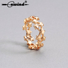 Cxwind Fashion Gold Trail Stackable Stars Rings for Women Girl Wedding Knuckle Statement Party Ring Bijoux Pendientes Anillos 2024 - buy cheap