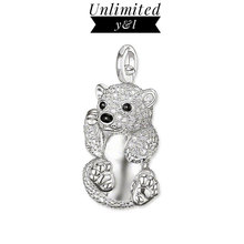 Animal Cute Polar Bear Cub Pendants White Cubic Zirconia Fashion Jewelry Accessories Fit Link Chain Necklace Women Men 2024 - buy cheap