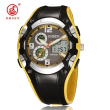 OHSEN Digital Quartz Lady Women Fashion Wristwatch 30M Dive Rubber Band Yellow LCD Outdoor Sport Gift Watches relogio feminino 2024 - buy cheap