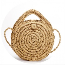 Round Straw Beach Bag Summer Mini Handmade Rattan Woven Messenger Bag Circle Female Casual Tote Girls Small Shoulder Bags Sac 2024 - buy cheap