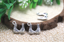 35pcs-  bra Charms Antique Tibetan silver 3D bra charm pendants 14x14mm 2024 - buy cheap